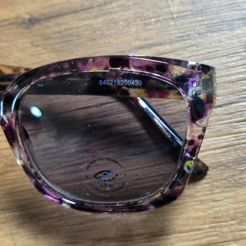 Prive Revaux Mile High HKZ Purple Tortoise Readers +3.00 Sunglasses Retro Chic